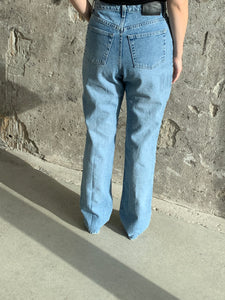 light blue bootcut jeans