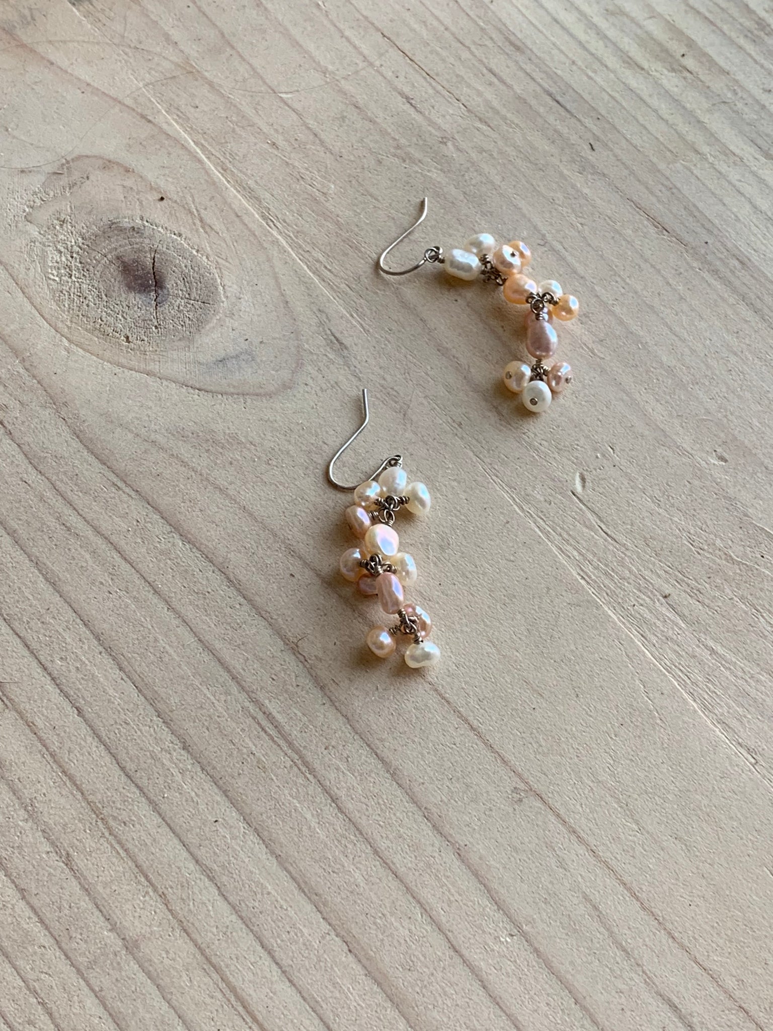 Handmade pearl earrings