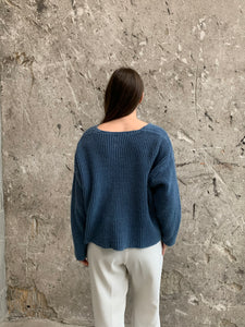 square knit cardigan