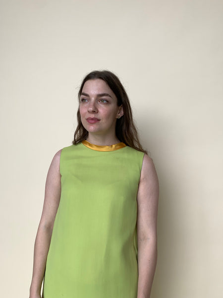 1960s lime column dress