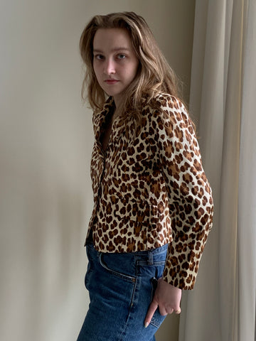 Burberrys leopard print blazer