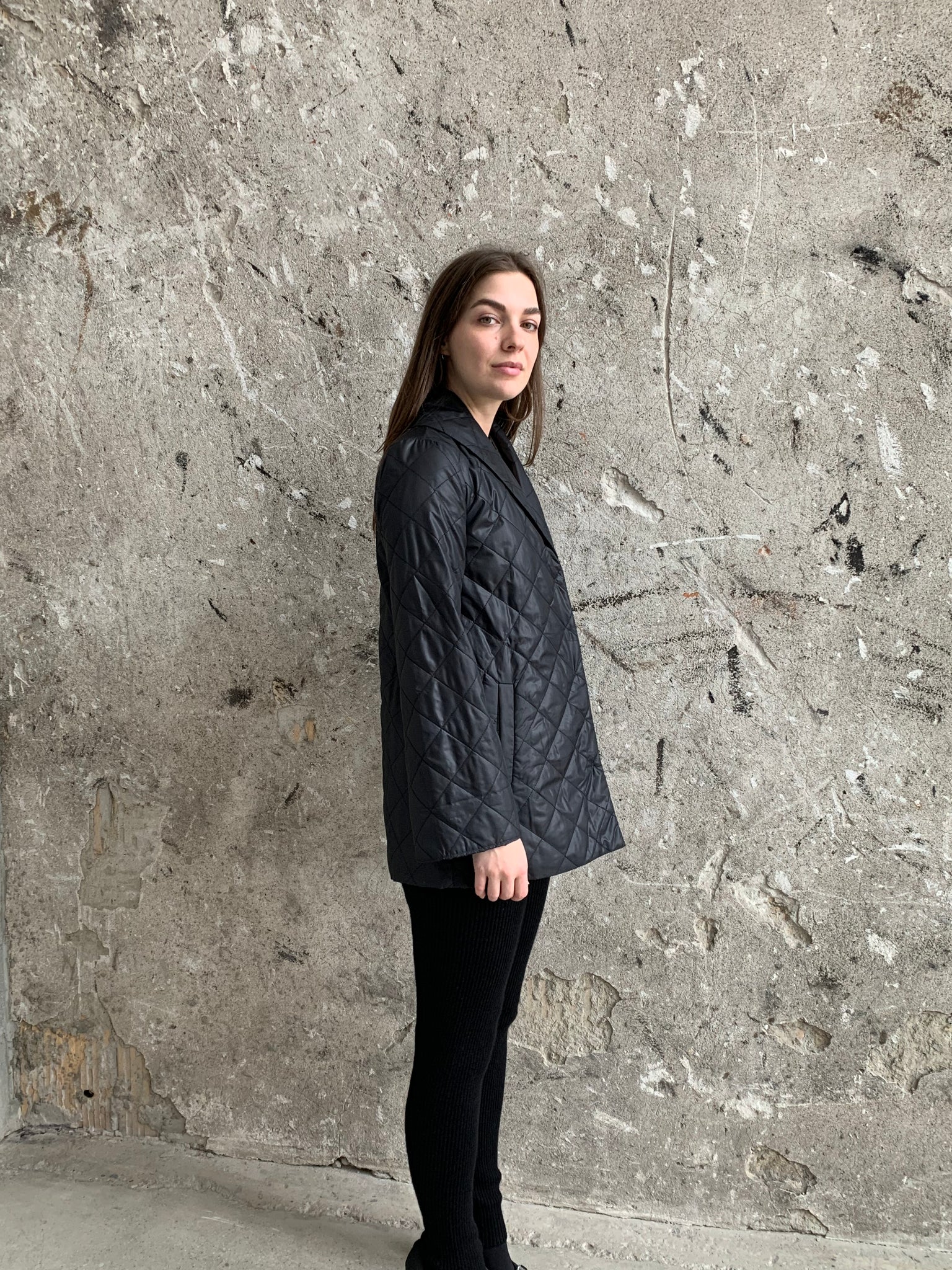 Eileen Fisher quilted puffer coat