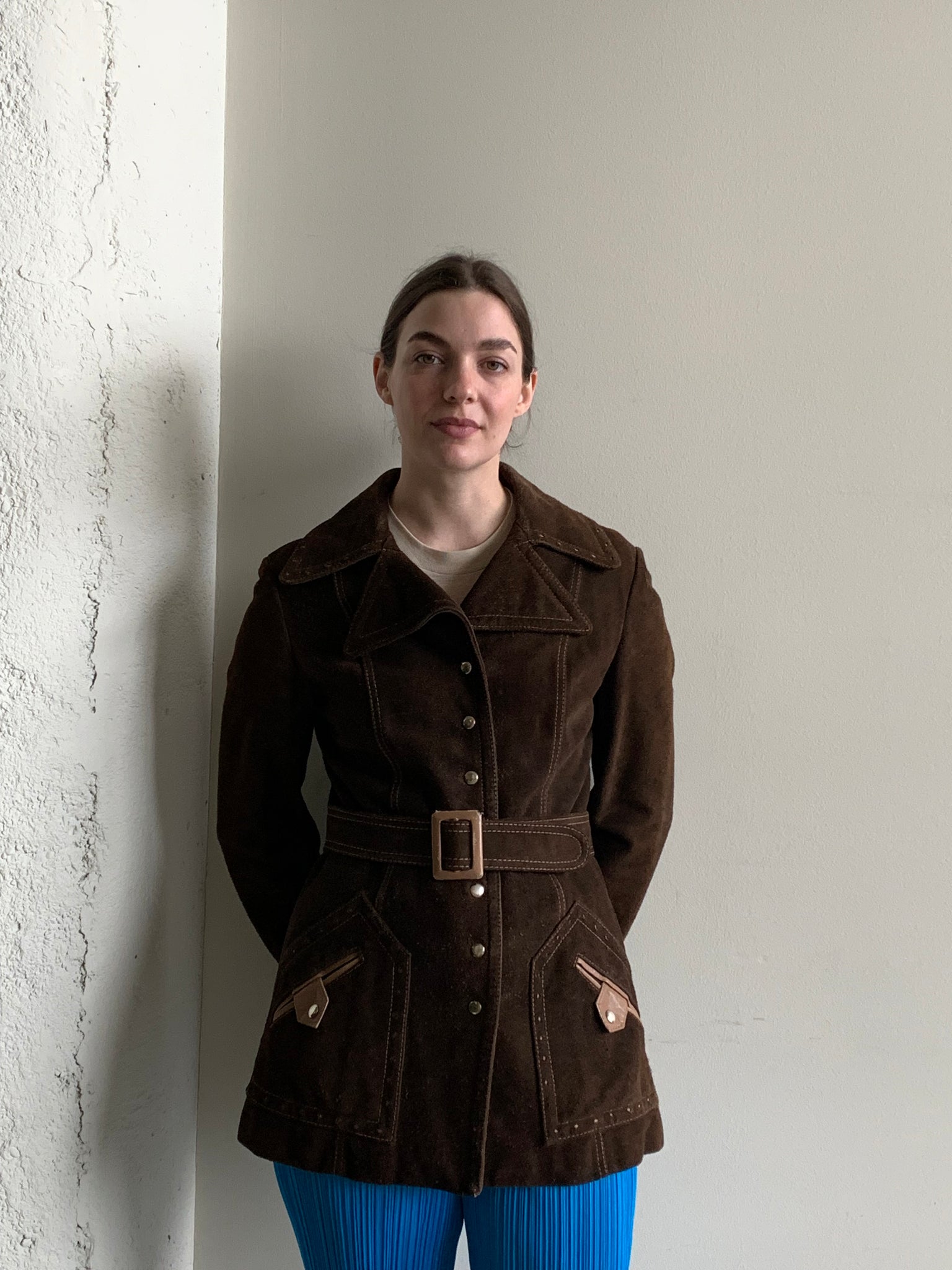 Brown suede vintage jacket